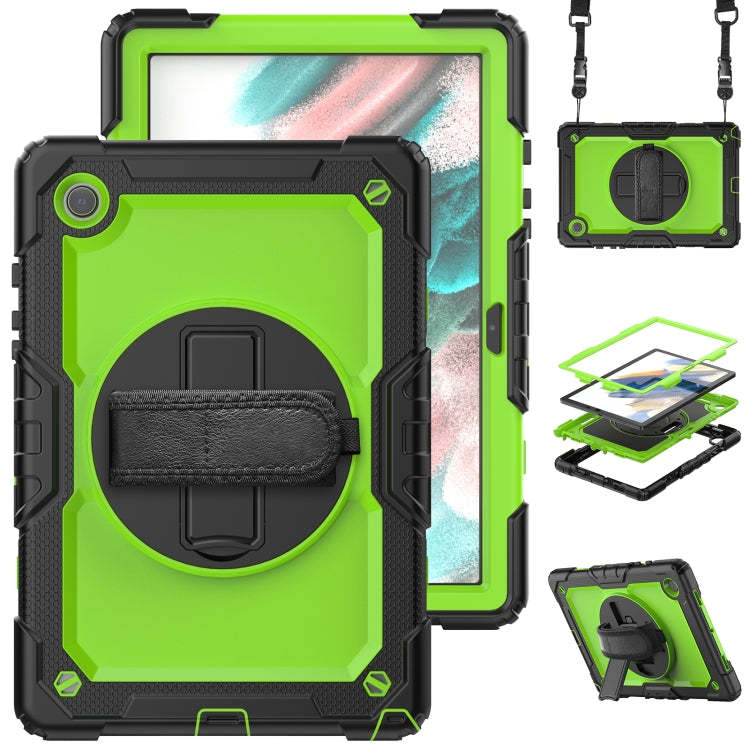 For Samsung Galaxy Tab A8 10.5 2021 X200 / X205 Silicone + PC Tablet Case(Yellow Green + Black) by bashfashion