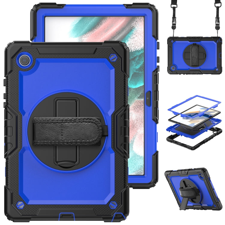For Samsung Galaxy Tab A8 10.5 2021 X200 / X205 Silicone + PC Tablet Case(Blue + Black) by bashfashion