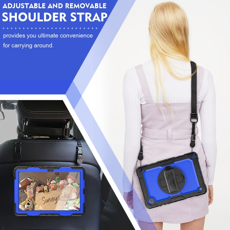 For Samsung Galaxy Tab A8 10.5 2021 X200 / X205 Silicone + PC Tablet Case(Blue + Black) by bashfashion