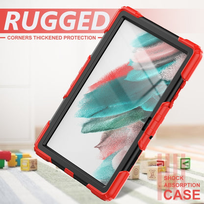 For Samsung Galaxy Tab A8 10.5 2021 X200 / X205 Silicone + PC Tablet Case(Black + Red) by bashfashion