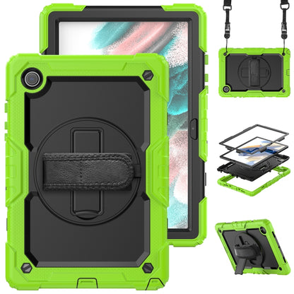 For Samsung Galaxy Tab A8 10.5 2021 X200 / X205 Silicone + PC Tablet Case(Black + Yellow Green) by bashfashion