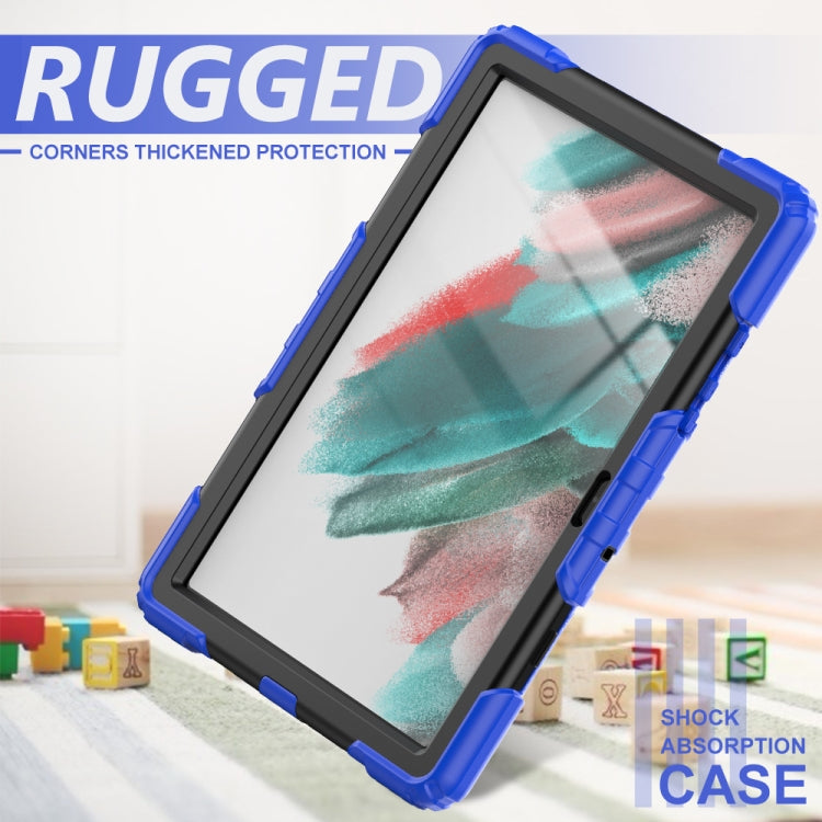 For Samsung Galaxy Tab A8 10.5 2021 X200 / X205 Silicone + PC Tablet Case(Black + Blue) by bashfashion