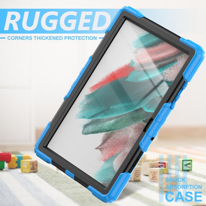 For Samsung Galaxy Tab A8 10.5 2021 X200 / X205 Silicone + PC Tablet Case(Black + Light Blue) by bashfashion