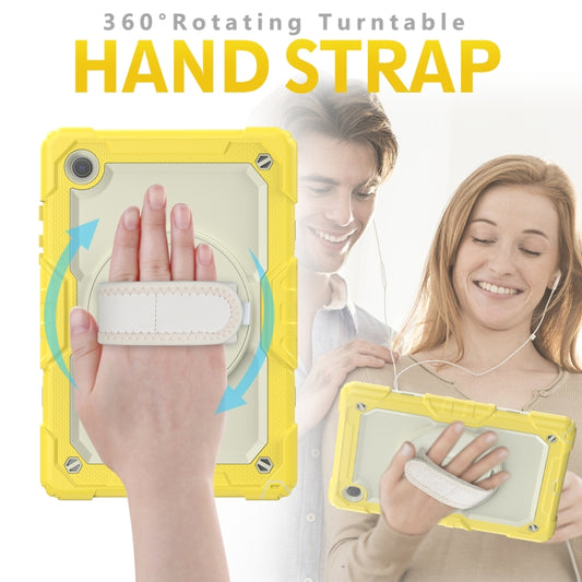 For Samsung Galaxy Tab A8 10.5 2021 X200 / X205 Silicone + PC Tablet Case(Beige + Yellow) by bashfashion