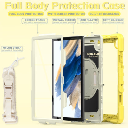 For Samsung Galaxy Tab A8 10.5 2021 X200 / X205 Silicone + PC Tablet Case(Beige + Yellow) by bashfashion