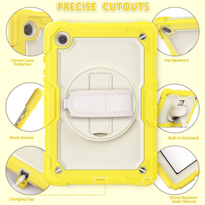 For Samsung Galaxy Tab A8 10.5 2021 X200 / X205 Silicone + PC Tablet Case(Beige + Yellow) by bashfashion