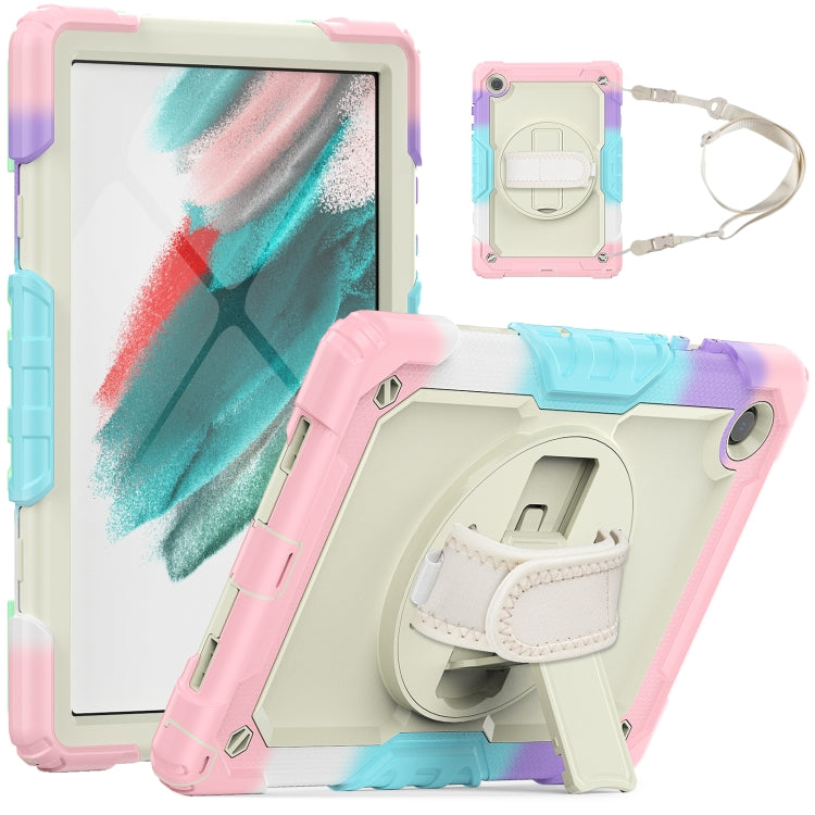For Samsung Galaxy Tab A8 10.5 2021 X200 / X205 Silicone + PC Tablet Case(Beige + Camouflage Pink) by bashfashion
