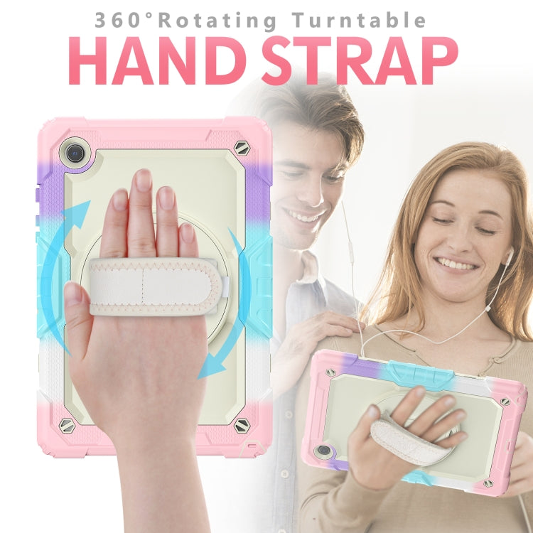 For Samsung Galaxy Tab A8 10.5 2021 X200 / X205 Silicone + PC Tablet Case(Beige + Camouflage Pink) by bashfashion