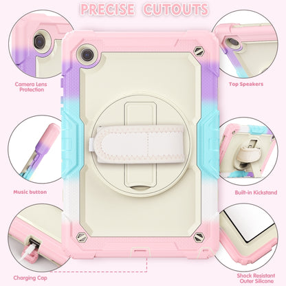 For Samsung Galaxy Tab A8 10.5 2021 X200 / X205 Silicone + PC Tablet Case(Beige + Camouflage Pink) by bashfashion