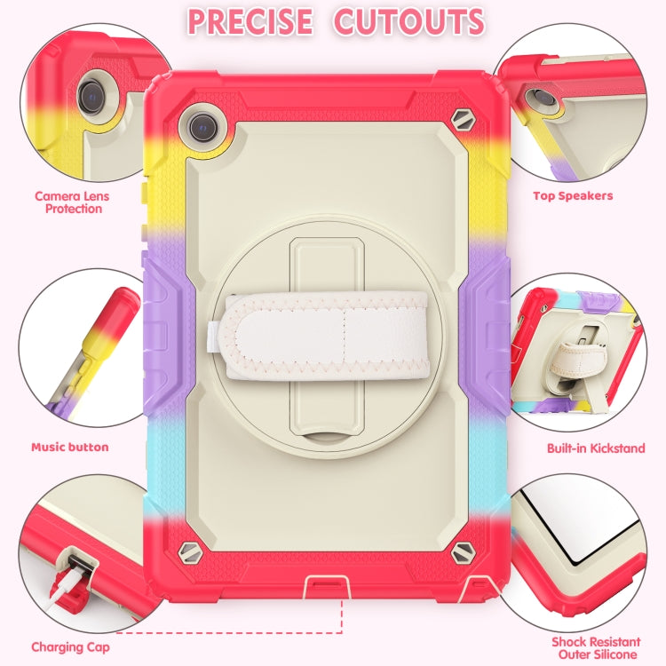 For Samsung Galaxy Tab A8 10.5 2021 X200 / X205 Silicone + PC Tablet Case(Beige + Camouflage Red) by bashfashion