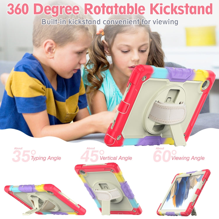 For Samsung Galaxy Tab A8 10.5 2021 X200 / X205 Silicone + PC Tablet Case(Beige + Camouflage Red) by bashfashion