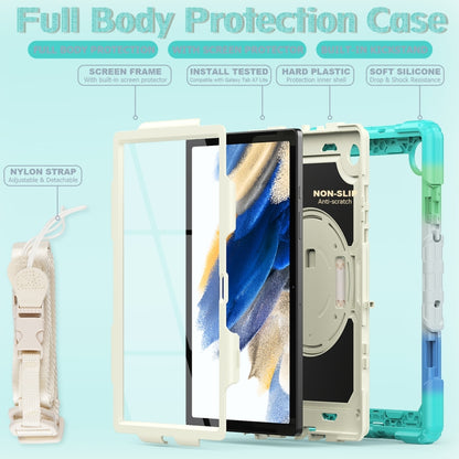 For Samsung Galaxy Tab A8 10.5 2021 X200 / X205 Silicone + PC Tablet Case(Beige + Camouflage Blue) by bashfashion