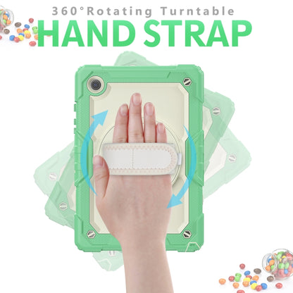 For Samsung Galaxy Tab A8 10.5 2021 X200 / X205 Silicone + PC Tablet Case(Beige + Light Green) by bashfashion