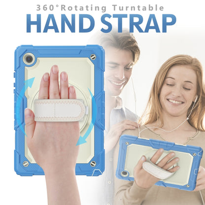 For Samsung Galaxy Tab A8 10.5 2021 X200 / X205 Silicone + PC Tablet Case(Beige + Cyan) by bashfashion