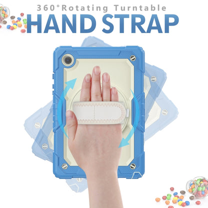 For Samsung Galaxy Tab A8 10.5 2021 X200 / X205 Silicone + PC Tablet Case(Beige + Cyan) by bashfashion