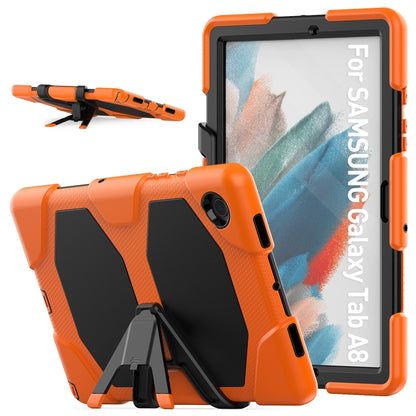 For Samsung Galaxy Tab A8 10.5 2021 X200 / X205 Colorful Silicon + PC Tablet Case(Orange) by bashfashion