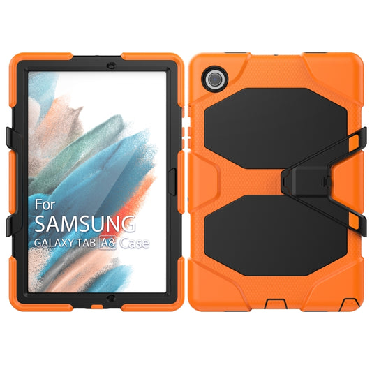 For Samsung Galaxy Tab A8 10.5 2021 X200 / X205 Colorful Silicon + PC Tablet Case(Orange) by bashfashion