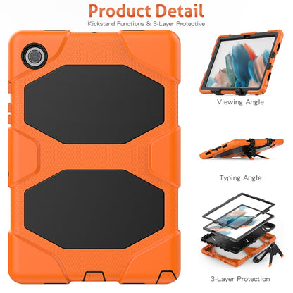 For Samsung Galaxy Tab A8 10.5 2021 X200 / X205 Colorful Silicon + PC Tablet Case(Orange) by bashfashion