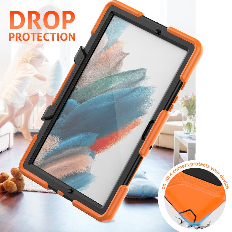 For Samsung Galaxy Tab A8 10.5 2021 X200 / X205 Colorful Silicon + PC Tablet Case(Orange) by bashfashion