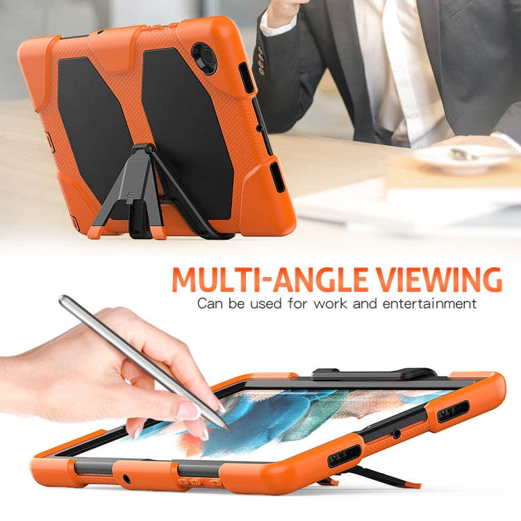 For Samsung Galaxy Tab A8 10.5 2021 X200 / X205 Colorful Silicon + PC Tablet Case(Orange) by bashfashion