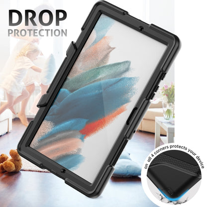 For Samsung Galaxy Tab A8 10.5 2021 X200 / X205 Colorful Silicon + PC Tablet Case(Black) by bashfashion