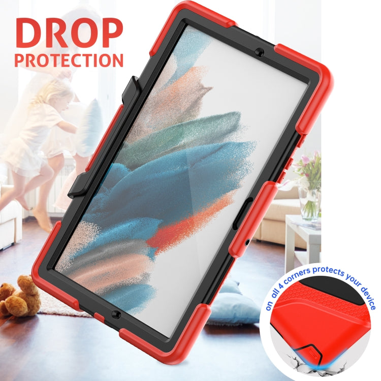 For Samsung Galaxy Tab A8 10.5 2021 X200 / X205 Colorful Silicon + PC Tablet Case(Red) by bashfashion