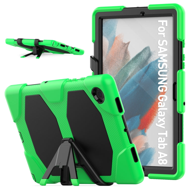 For Samsung Galaxy Tab A8 10.5 2021 X200 / X205 Colorful Silicon + PC Tablet Case(Green) by bashfashion