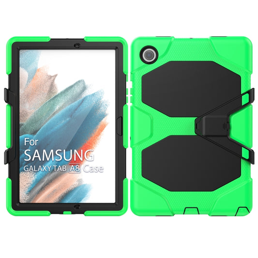For Samsung Galaxy Tab A8 10.5 2021 X200 / X205 Colorful Silicon + PC Tablet Case(Green) by bashfashion