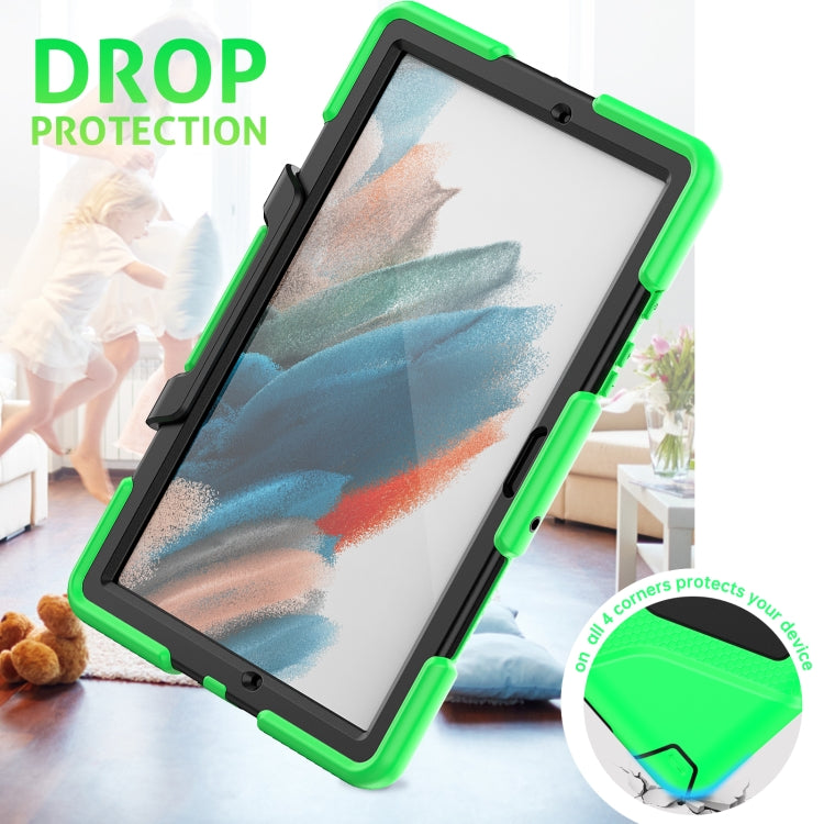 For Samsung Galaxy Tab A8 10.5 2021 X200 / X205 Colorful Silicon + PC Tablet Case(Green) by bashfashion