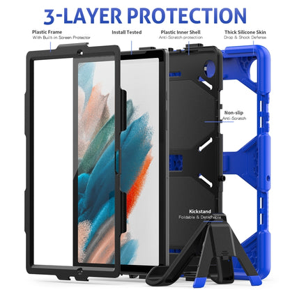 For Samsung Galaxy Tab A8 10.5 2021 X200 / X205 Colorful Silicon + PC Tablet Case(Blue) by bashfashion