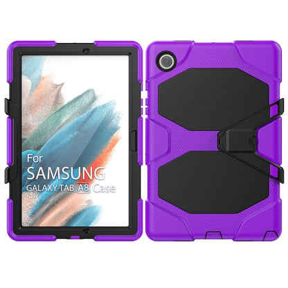 For Samsung Galaxy Tab A8 10.5 2021 X200 / X205 Colorful Silicon + PC Tablet Case(Purple) by bashfashion