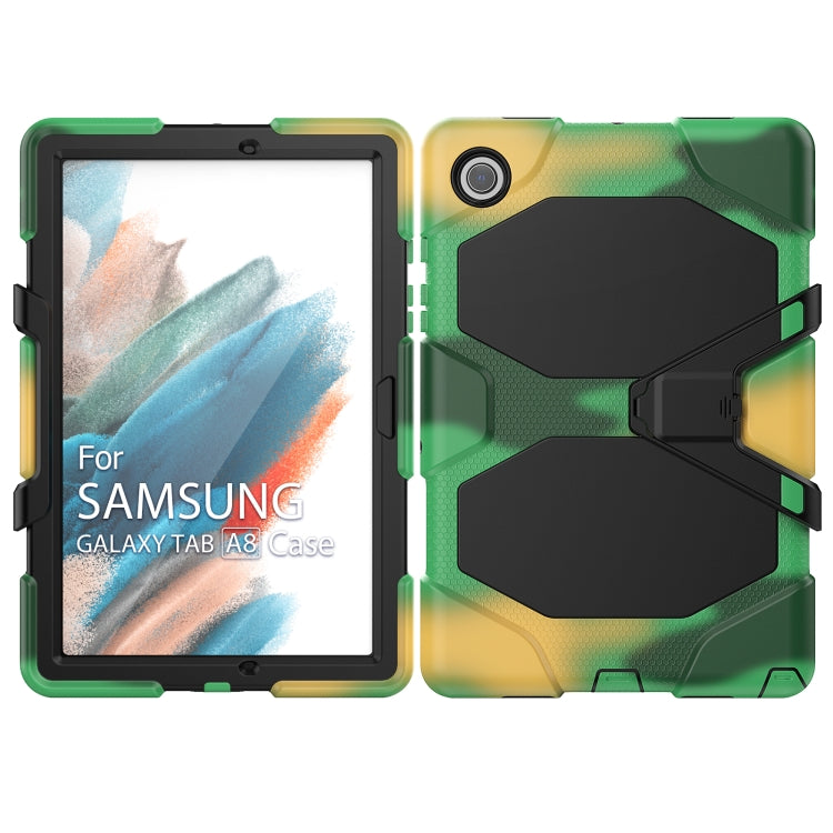 For Samsung Galaxy Tab A8 10.5 2021 X200 / X205 Colorful Silicon + PC Tablet Case(Camouflage) by bashfashion