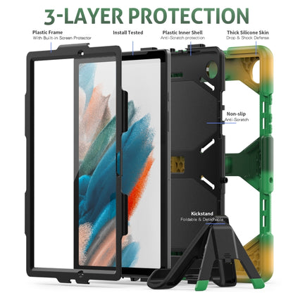For Samsung Galaxy Tab A8 10.5 2021 X200 / X205 Colorful Silicon + PC Tablet Case(Camouflage) by bashfashion