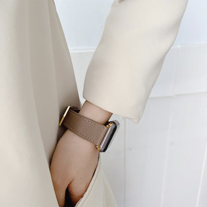 Leather Strap For Apple Watch Series 9&8&7 41mm / SE 3&SE 2&6&SE&5&4 40mm / 3&2&1 38mm(Coffee) by bashfashion