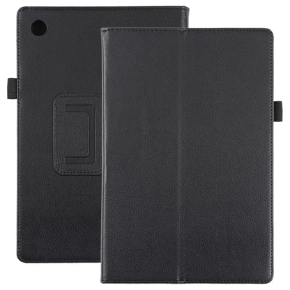 For Samsung Galaxy Tab A8 10.5 2021 Litchi Texture Solid Color Leather Tablet Case(Black) by bashfashion