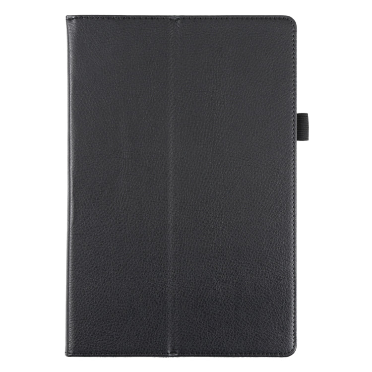For Samsung Galaxy Tab A8 10.5 2021 Litchi Texture Solid Color Leather Tablet Case(Black) by bashfashion