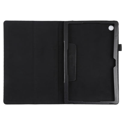For Samsung Galaxy Tab A8 10.5 2021 Litchi Texture Solid Color Leather Tablet Case(Black) by bashfashion
