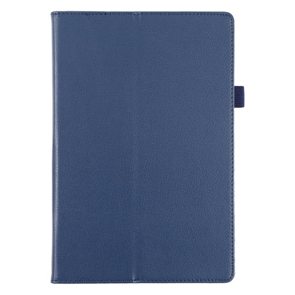 For Samsung Galaxy Tab A8 10.5 2021 Litchi Texture Solid Color Leather Tablet Case(Dark Blue) by bashfashion