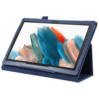For Samsung Galaxy Tab A8 10.5 2021 Litchi Texture Solid Color Leather Tablet Case(Dark Blue) by bashfashion