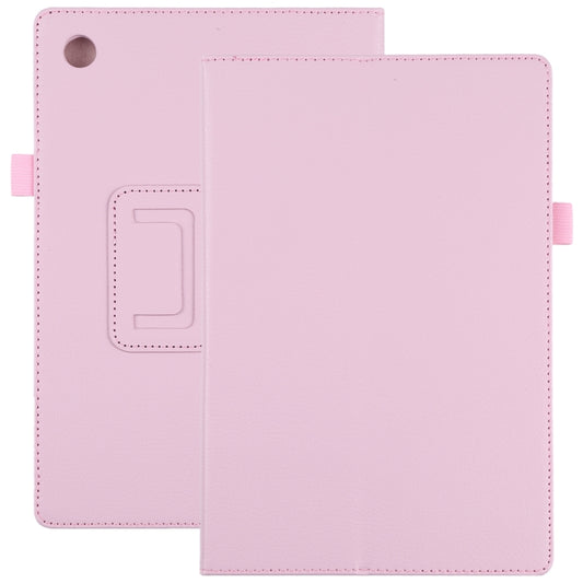 For Samsung Galaxy Tab A8 10.5 2021 Litchi Texture Solid Color Leather Tablet Case(Pink) by bashfashion