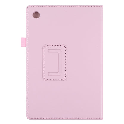 For Samsung Galaxy Tab A8 10.5 2021 Litchi Texture Solid Color Leather Tablet Case(Pink) by bashfashion