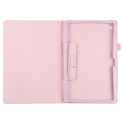 For Samsung Galaxy Tab A8 10.5 2021 Litchi Texture Solid Color Leather Tablet Case(Pink) by bashfashion