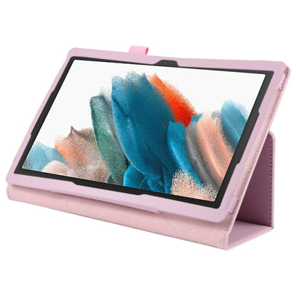 For Samsung Galaxy Tab A8 10.5 2021 Litchi Texture Solid Color Leather Tablet Case(Pink) by bashfashion