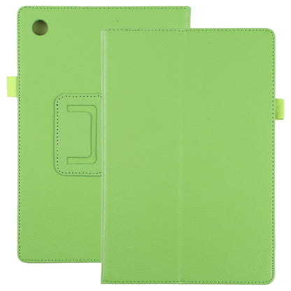 For Samsung Galaxy Tab A8 10.5 2021 Litchi Texture Solid Color Leather Tablet Case(Green) by bashfashion