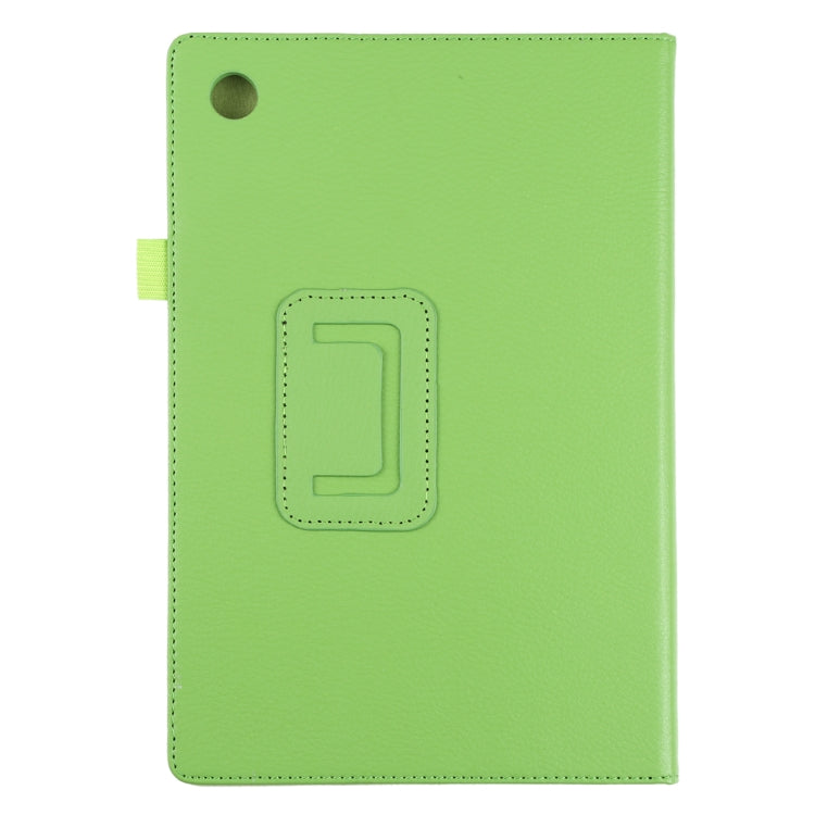 For Samsung Galaxy Tab A8 10.5 2021 Litchi Texture Solid Color Leather Tablet Case(Green) by bashfashion