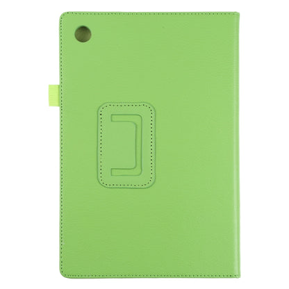 For Samsung Galaxy Tab A8 10.5 2021 Litchi Texture Solid Color Leather Tablet Case(Green) by bashfashion