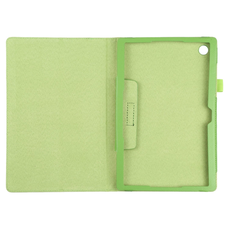 For Samsung Galaxy Tab A8 10.5 2021 Litchi Texture Solid Color Leather Tablet Case(Green) by bashfashion