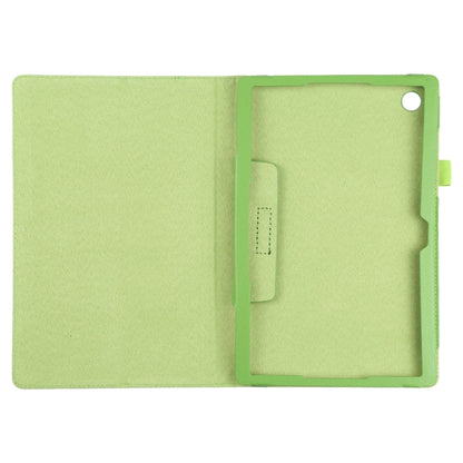 For Samsung Galaxy Tab A8 10.5 2021 Litchi Texture Solid Color Leather Tablet Case(Green) by bashfashion