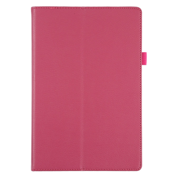 For Samsung Galaxy Tab A8 10.5 2021 Litchi Texture Solid Color Leather Tablet Case(Rose Red) by bashfashion