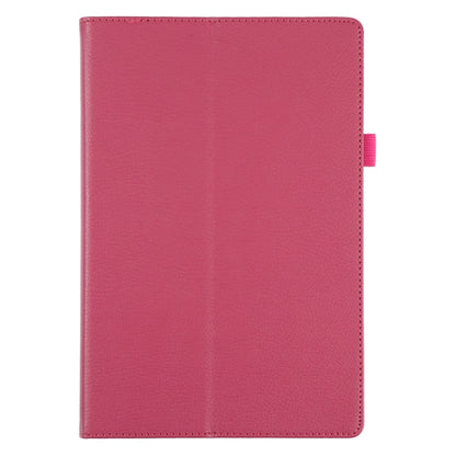 For Samsung Galaxy Tab A8 10.5 2021 Litchi Texture Solid Color Leather Tablet Case(Rose Red) by bashfashion